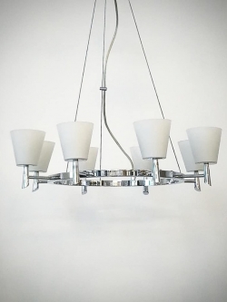 โคมไฟห้อย 619/6 SN โมเดิร์นทรงยาว แก้วใสเรียบหรู