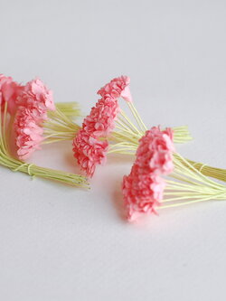 ดอกไม้ประดิษฐ์, ดอกไม้กระดาษสา, ดอก gypsophila, ดอกยิปโซ งานประดิษฐ์ตกแต่งของชำร่วย, ดอกไม้ทำพานพุ่ม, พานรับไหว้, ขนาด0.8 cm. สีพีชชมพู