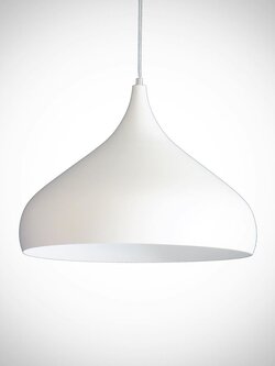 โคมไฟห้อย 8023-420 WHITE ทรงหยดน้ำมินิมอล สีขาวเรียบหรู