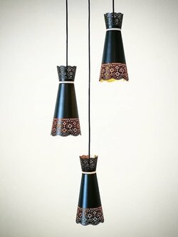 โคมไฟแขวน F789/3 ลายลูกไม้โมเดิร์น สวยเก๋ มีสไตล์ สำหรับคาเฟ่และบ้านลอฟต์