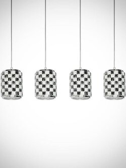 โคมไฟแขวน A801/4 ลายตารางหรู ทันสมัยโดดเด่น