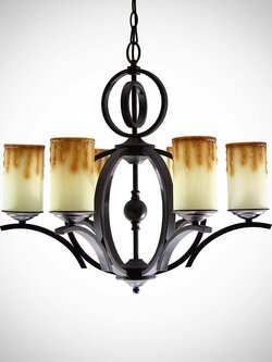 โคมไฟระย้าสไตล์วินเทจ AD0084/6P เรียบหรู อบอุ่น