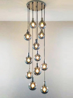 โคมไฟห้อย รุ่น SP1281-12 โมเดิร์นหรูหรา โคมแก้วทรงกลม