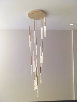 โคมไฟระย้าแท่งคริสตัล รุ่น H7187-16