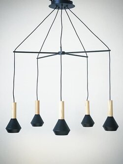 โคมไฟห้อย MORAN-SP5-S BK มินิมอลดำ 5 ดวง