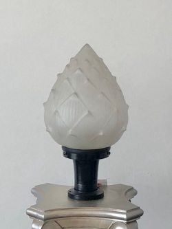 โคมไฟหัวเสา บัวกลีบ พ่นทราย