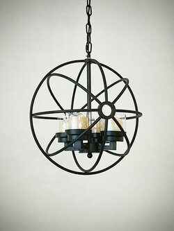 โคมไฟแขวนทรงกลม 8293-4 ดีไซน์วินเทจโมเดิร์น