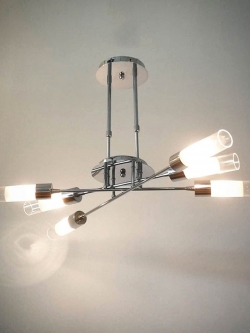 โคมไฟห้อย 441/3+3 โมเดิร์นสไตล์ ทรงกระบอกแก้ว