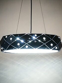 โคมไฟห้อย MD8320-3BL โคมเหลี่ยมดีไซน์โมเดิร์น แสงสว่างแบบ LED