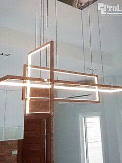 โคมไฟแขวน JYD1132-L1000 (RG) ดีไซน์เรขาคณิต