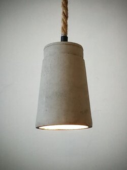 โคมไฟห้อย รุ่น BG011/1 คอนกรีตแท้ทรงกระบอกสไตล์ลอฟท์