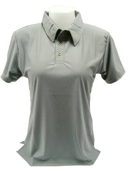 เสื้อโปโลชาย เสื้อโปโลหญิง ลายข้าวหลามตัด สีเทา เอกลักษณ์ที่ไม่เหมือนใคร ลดล้างสต๊อก