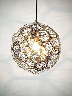 โคมไฟห้อย 8210-250 / 8210-300 / 8210-400 ดีไซน์เรขาคณิตสีทอง