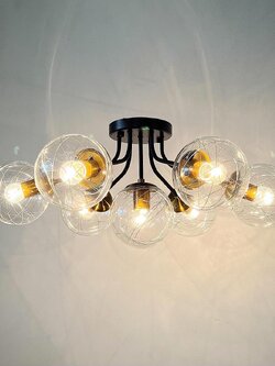 โคมไฟเพดาน 9343-7 ลูกแก้วลวดสวยทันสมัย