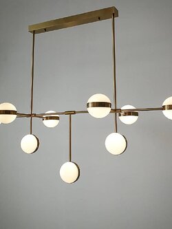 โคมไฟห้อยโมเดิร์น P806/9 หรูหรา ดีไซน์กลมทองสวยสะดุดตา