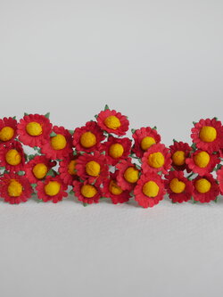 ดอกทานตะวันกระดาษ ดอกไม้กระดาษสา ดอกไม้ประดิษฐ์จากกระดาษสา ดอกทานตะวัน ดอกไม้กระดาษสาขายส่ง ดอกไม้ประดิษฐ์ ดอกไม้ทำข้อมือเพื่อนเจ้าสาว ขนาด 0.8 cm. จำนวน 100 ดอก สีแดง เกสรสีเหลือง Paper Flower, Sun Flowers, pale dusty pink color, size 0.8 cm 100 pieces r