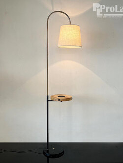 โคมไฟตั้งพื้น ML8042 (WH) พร้อมแท่นชาร์จไร้สาย ดีไซน์หรู สีทอง