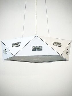 โคมไฟห้อย MD8320-3WH โคมเหลี่ยมดีไซน์โมเดิร์น แสงสว่างแบบ LED