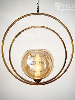 โคมไฟแขวน-โคมไฟห้อย 15140-1 วงแหวนทอง เรียบหรู