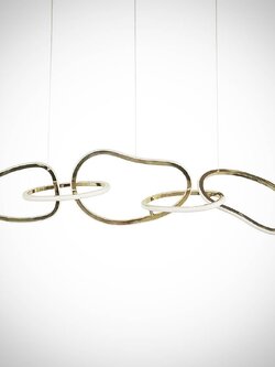 โคมไฟแขวน JY1185-L1200 ดีไซน์โค้งอิสระ แสงวอร์มไวท์หรู