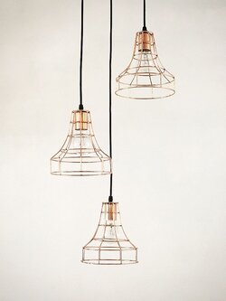 โคมไฟแขวนทองชมพู รุ่น A773/3B PG และ A773/1A PG สไตล์ลอฟต์