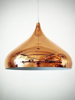 โคมไฟแขวน 8023-420 PG ทรงหยดน้ำ สีโรสโกลด์ เรียบหรู