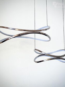 โคมไฟห้อยสแตนเลสดีไซน์โค้ง รุ่น 7746/4+6