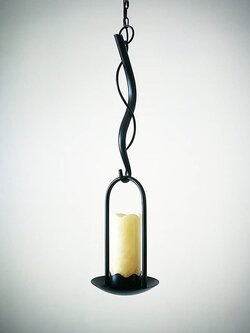 โคมไฟแขวน 8850-1P สไตล์วินเทจ พร้อมหลอดไฟทรงเทียน