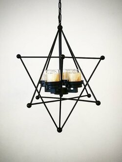 โคมไฟแขวนทรงดาวหก 8278-4 สไตล์โมเดิร์นลอฟต์