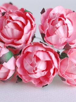 ดอกกุหลาบกระดาษสา peony ดอกไม้กระดาษสาราคาส่ง, ดอกไม้กระดาษ,ดอกไม้ประดิษฐ์ สำหรับตกแต่งของชำร่วย งานแต่งงาน ดอกกุหลาบกลม peony ขนาด 3.5 cm. จำนวน 25 ดอก, สีชมพูหวาน Paper Flowers, Peony flowers supplies size 3.5cm./ 25 pieces, handmade flowers. pink color