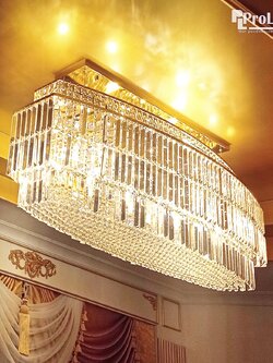 โคมไฟระย้า F1/D120x40H50 GD คริสตัลหรูหรา สไตล์โมเดิร์น