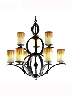 โคมไฟระย้าสไตล์วินเทจ AD0084/9P หรูหรา อบอุ่น