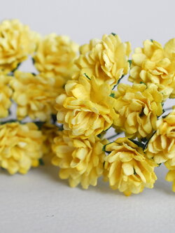 ดอกไม้ประดิษฐ์, ดอกไม้กระดาษสา, ดอก gypsophila, ดอกยิปโซ งานประดิษฐ์ตกแต่งของชำร่วย, ดอกไาด 1.5 cmม้ทำพานพุ่ม,พานพวงมาลัย, พานรับไหว้, ขันหมาก. สีเหลือง