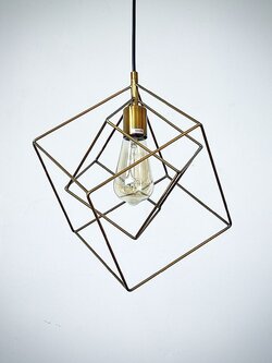 โคมไฟห้อยทรงเรขาคณิตสีทอง รุ่น 9380-1GD ดีไซน์ทันสมัย