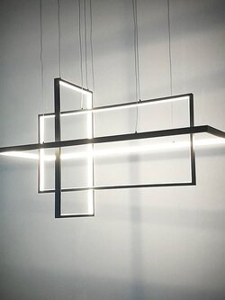 โคมไฟแขวนทรงเรขาคณิต MD2012A (BK) ดีไซน์โมเดิร์นสีดำ