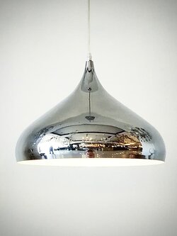 โคมไฟแขวน 8023-420 CR ทรงหยดน้ำ สีเงินเงา ดีไซน์โมเดิร์น