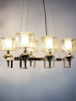 โคมไฟแขวน รุ่น SP9672A-6 โคมแก้ว ดีไซน์หรูหรา