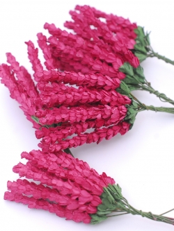 ดอกไม้ประดิษฐ์, ดอกไม้กระดาษสา, ดอก lavender, ดอกลาเวนเดอร์ กระดาษสา งานประดิษฐ์ตกแต่งของชำร่วย, ดอกไม้ทำพานพุ่ม, พานรับไหว้, ขนาด 1 cm. สีม่วง สำเนา