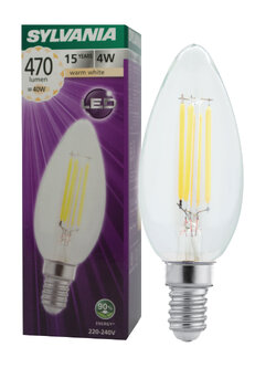 SYLVANIA หลอดไฟ รุ่น ToLEDo FIRA Candle 4W E14 แสงวอร์มไวท์