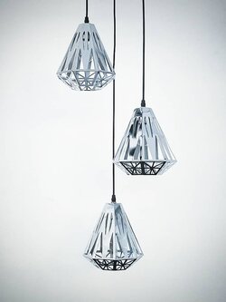 โคมไฟแขวนลายฉลุ F053/3CR และ F053/1CR ดีไซน์โมเดิร์นหรูหรา