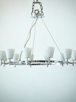 โคมไฟระย้า MD01758C-012 ทรงกลมแก้วขาว