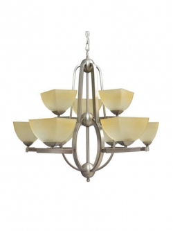 โคมไฟระย้าโมเดิร์น NS60239/9P โลหะและแก้ว ดีไซน์เรียบหรู