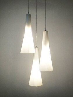 โคมไฟแขวนแก้วเรขาคณิต 1310/1 และ 1310/3 สไตล์มินิมอล