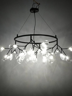 โคมไฟห้อย 8499-36 ดีไซน์กิ่งไม้ แก้วใสลอฟท์โมเดิร์น