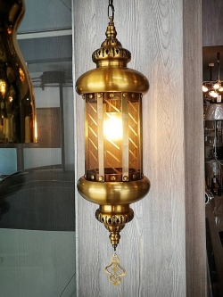 โคมไฟแขวนโมร็อกโก XN828S/1P โลหะสีทองเหลือง