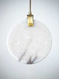 โคมไฟแขวนหินอ่อน Y69-200-GD ทรงกลมหรูมินิมอล