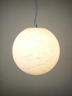 โคมไฟแขวน MOON-SP1-400D WH ทรงกลมมินิมอล แสงนวลเหมือนพระจันทร์