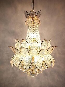 โคมไฟระย้าคริสตัล ทรงดอกบัว Lotus 50x60