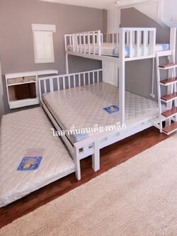 AM101-SL เตียงเหล็ก 6 ฟุต บน3.5ฟุต สไลด์ 3 ฟุต ราคารวมที่นอน