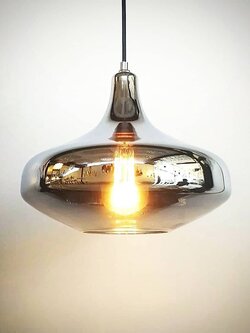 โคมไฟแขวน 6803/1 ทรงหยดน้ำผิวเงา